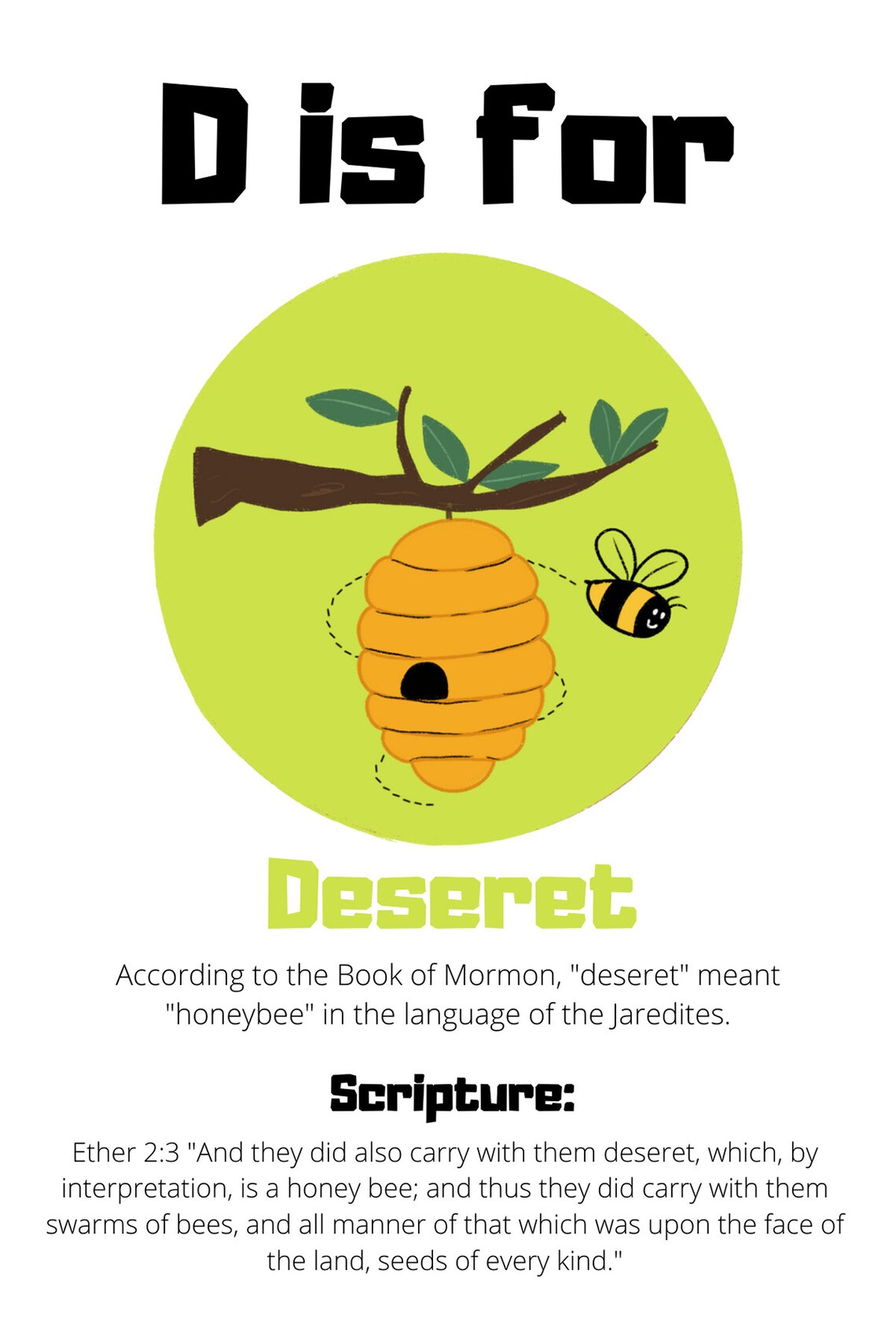 Book of Mormon Alphabet Flashcards with scripture verses for | Etsy