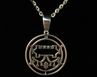 Sterling Silver Sigil of Belial with Sterling Silver Chain
