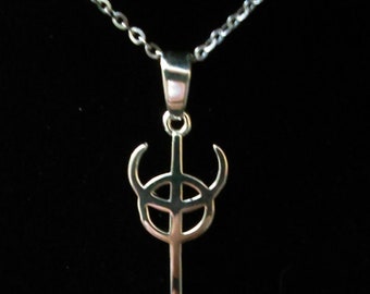 Sterling Silver Clavicula Nox with Sterling Silver Chain
