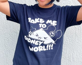 Take Me To Didney Worl!! Bongo Cat - Black TShirt - PRE ORDER