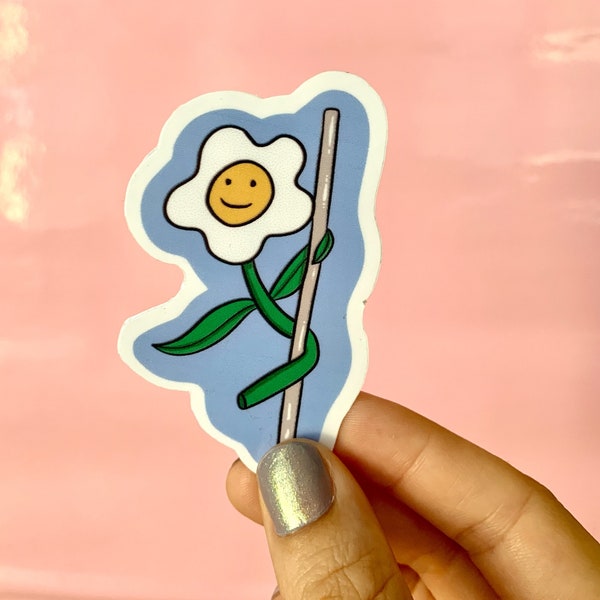 Freaky Blumen Wasserfester Aufkleber | Pole Dance Blumen Sticker | Lustige Aufkleber für Laptop | Niedlicher Poledance Sticker | Gänseblümchen Sticker