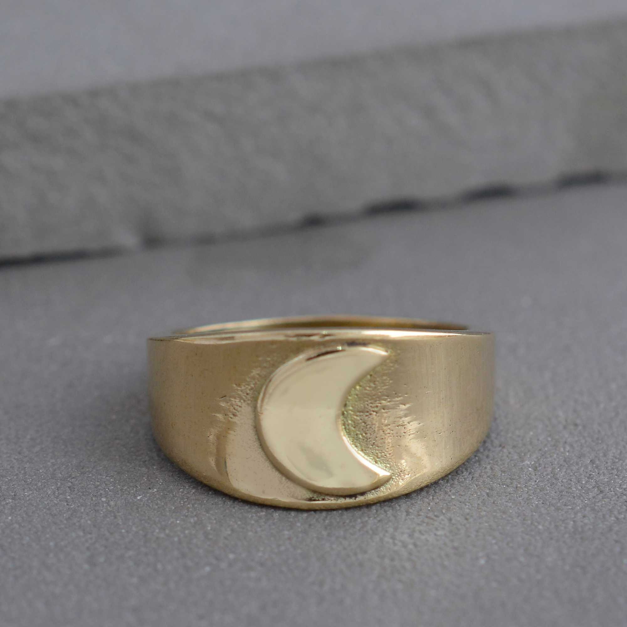 Crescent Moon Ring Gold Moon Ring Stacking Ring Dainty Ring