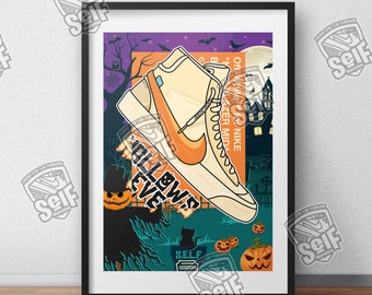 Poster Blazer Hallow's Eve / Cartel / Deco / Poster Print / Impresión / Lámina / Illustration / Sneakers / Hypebeast / Minimalist