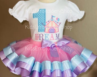 Girls Pastel Circus Birthday Outfit Tutu Shirt, Circus Tent T-Shirt, Kids Circus Birthday Party Tent, Carnival, Girls Circus Tee Pink Purple