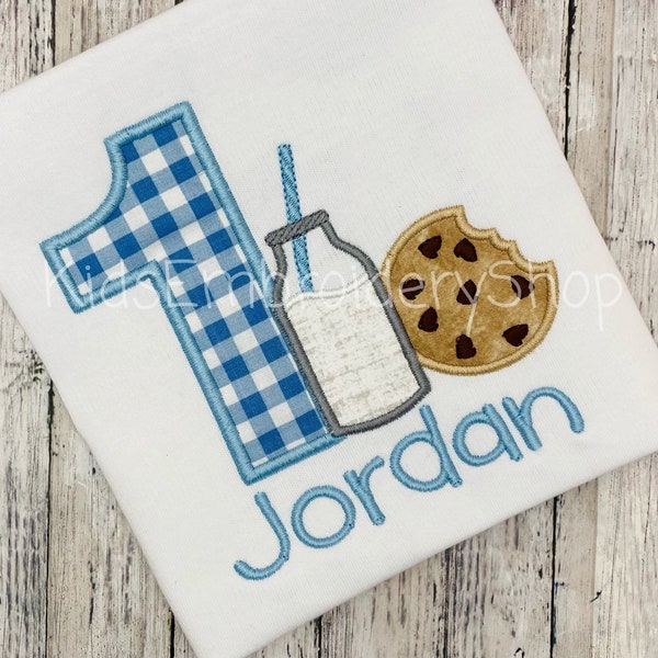 Boys Milk and Cookies 1st Birthday Shirt, Cookie Birthday T-Shirt Kids, Baby Boy 1st Birthday Shirt, Gift First Bday Sweet Cookie, Sweet One