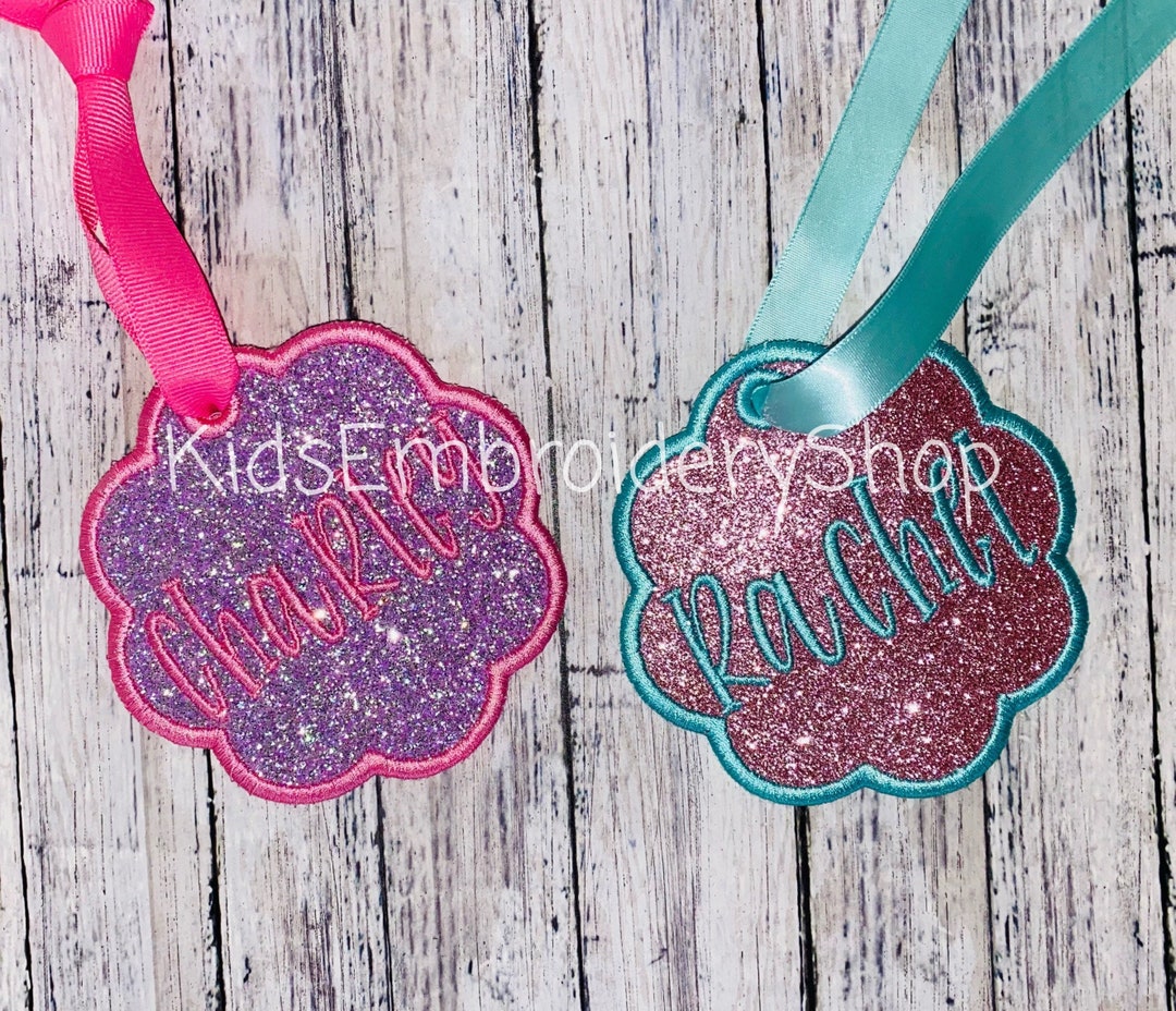 Glitter Personalized Backpack Tags, Custom Bag Tags, Personalized ...