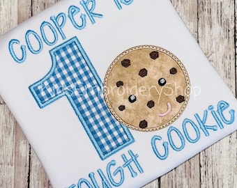 Boy/Girl 1 Tough Cookie 1st Birthday Shirt, Cookie Birthday T-Shirt Kids, Baby Boy Girl 1st Birthday Shirt, Gift First Bday Sweet Cookie One