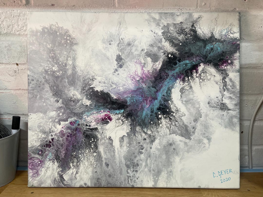 Acrylic Dutch Pour Fluid Art Painting on Canvas. - Etsy