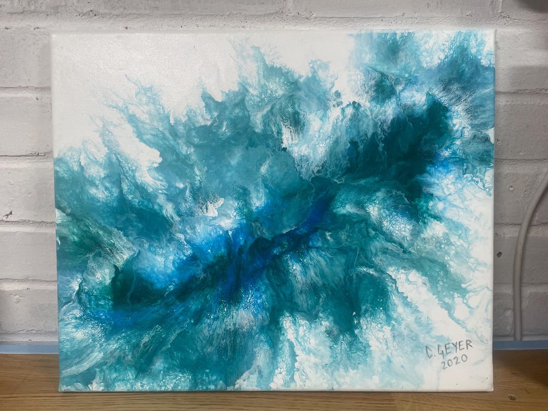 Acrylic Dutch Pour Fluid Art on Canvas - Etsy Australia