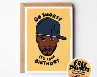 Funny 50 Cent Birthday Card: 90s Hip Hop Card for Millennials
