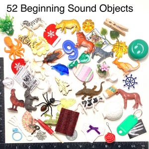 Montessori Beginning Sound Objects with Magnetic Foam Letters | 52 Phonetic Objects + 26 Lowercase Letters