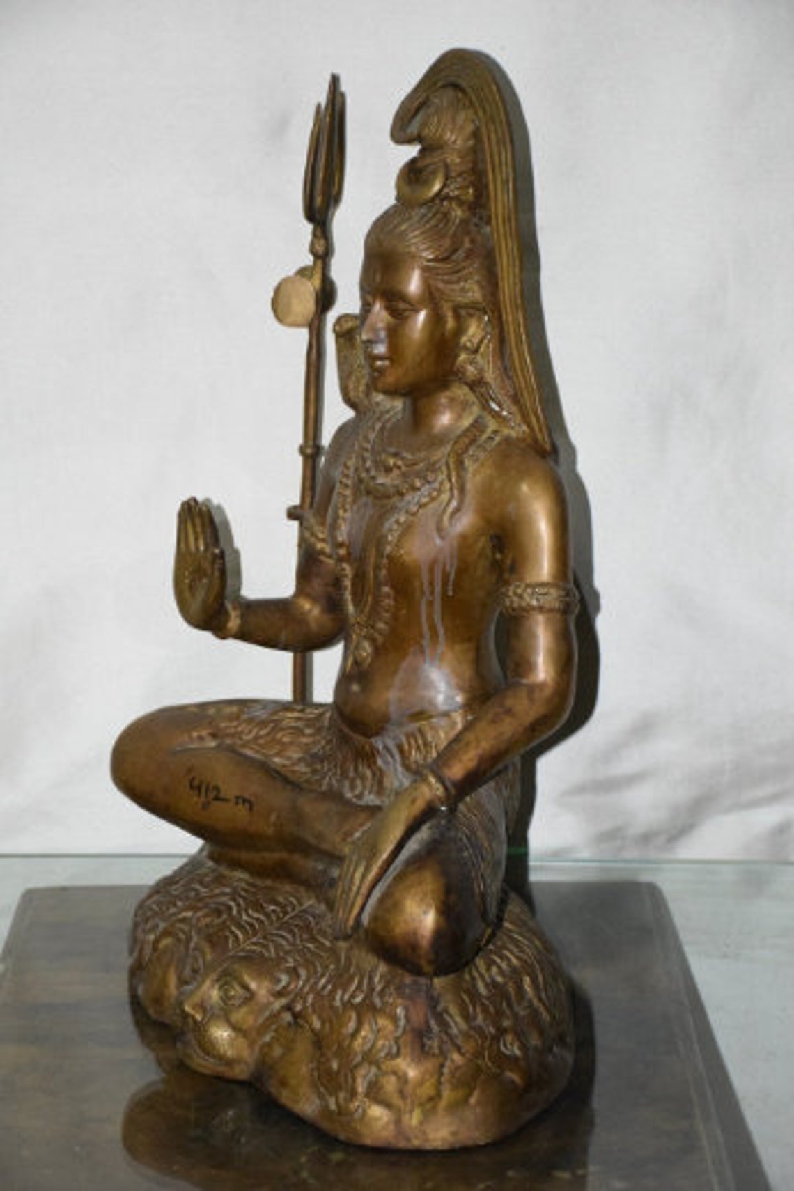 Incredible Lord Shiva Sitting Bronze Shiva statue Mahadeva Etsy