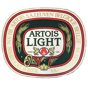 Pegatina De Cerveza Stella Artois De 4 Pulgadas | Calcomanía Troquelada En Vinilo Mate Para Nevera, Copa O Coche