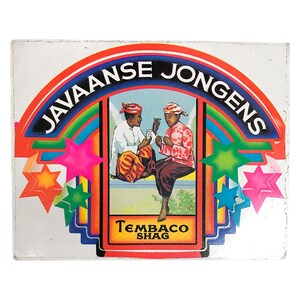 Vintage klistermärke tobak (sex) javanesiska pojkar