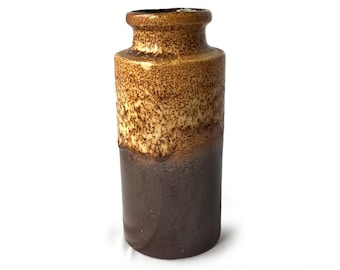 A West German Fat Lava Vase by Walter Becht. the Vase is Numbered
