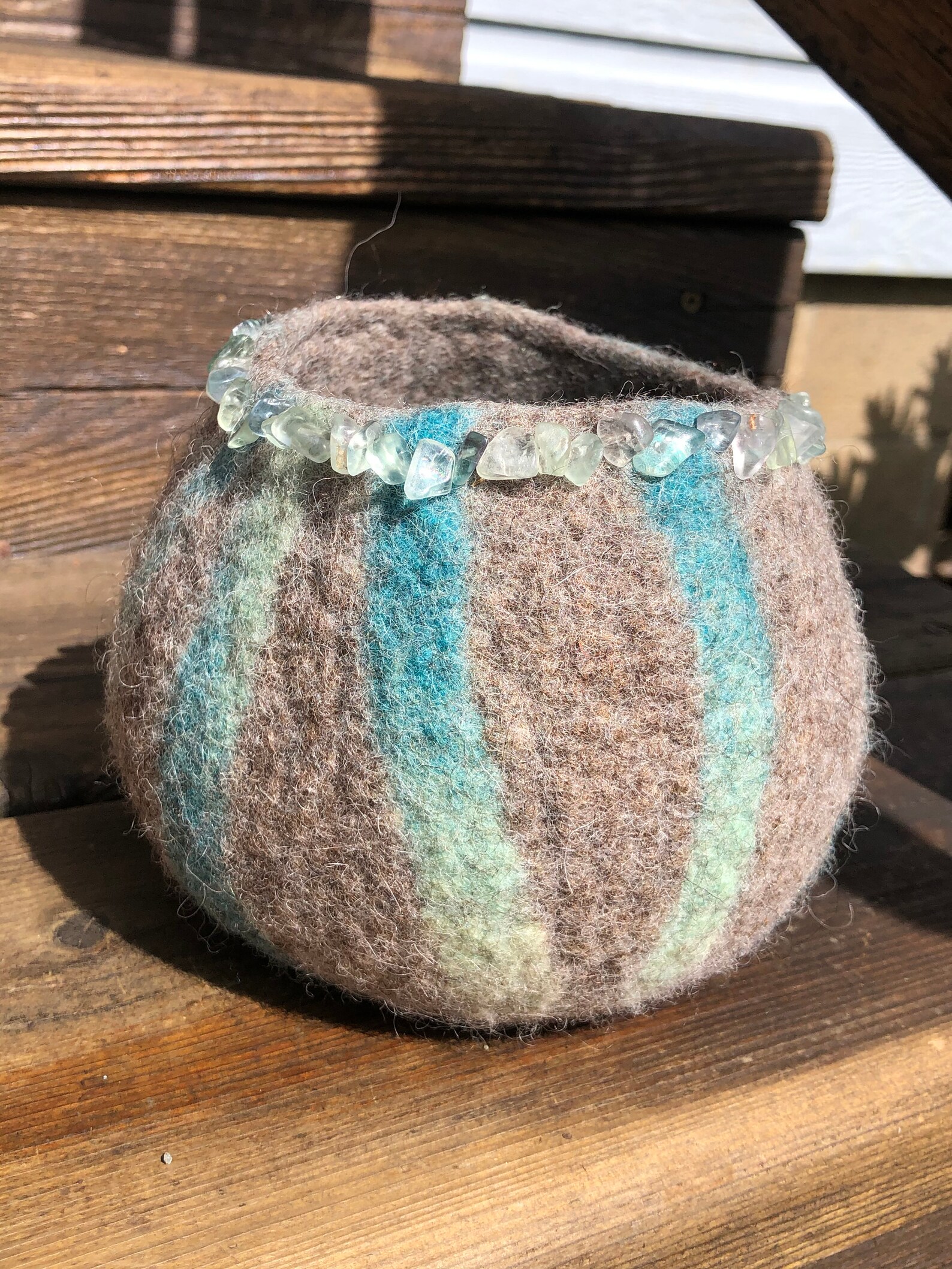 Wool Vessel Wool Container Felted Vase Wet Felted Vessel Etsy