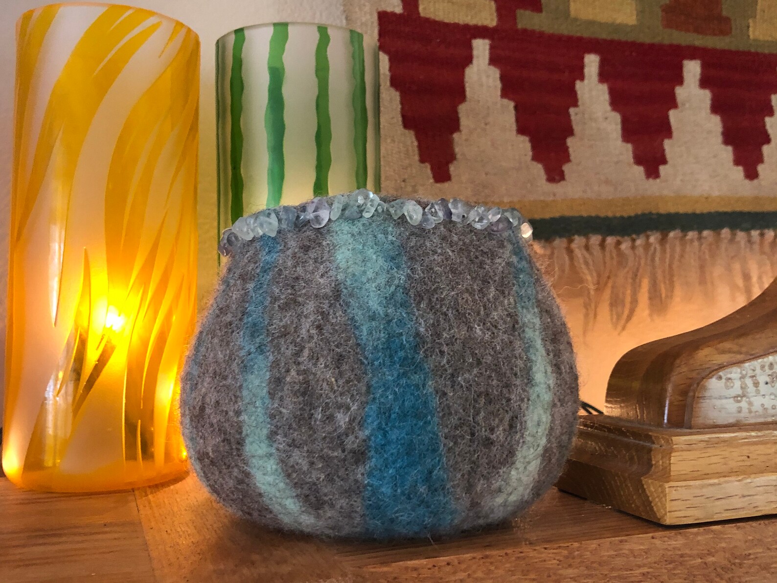 Wool Vessel Wool Container Felted Vase Wet Felted Vessel Etsy