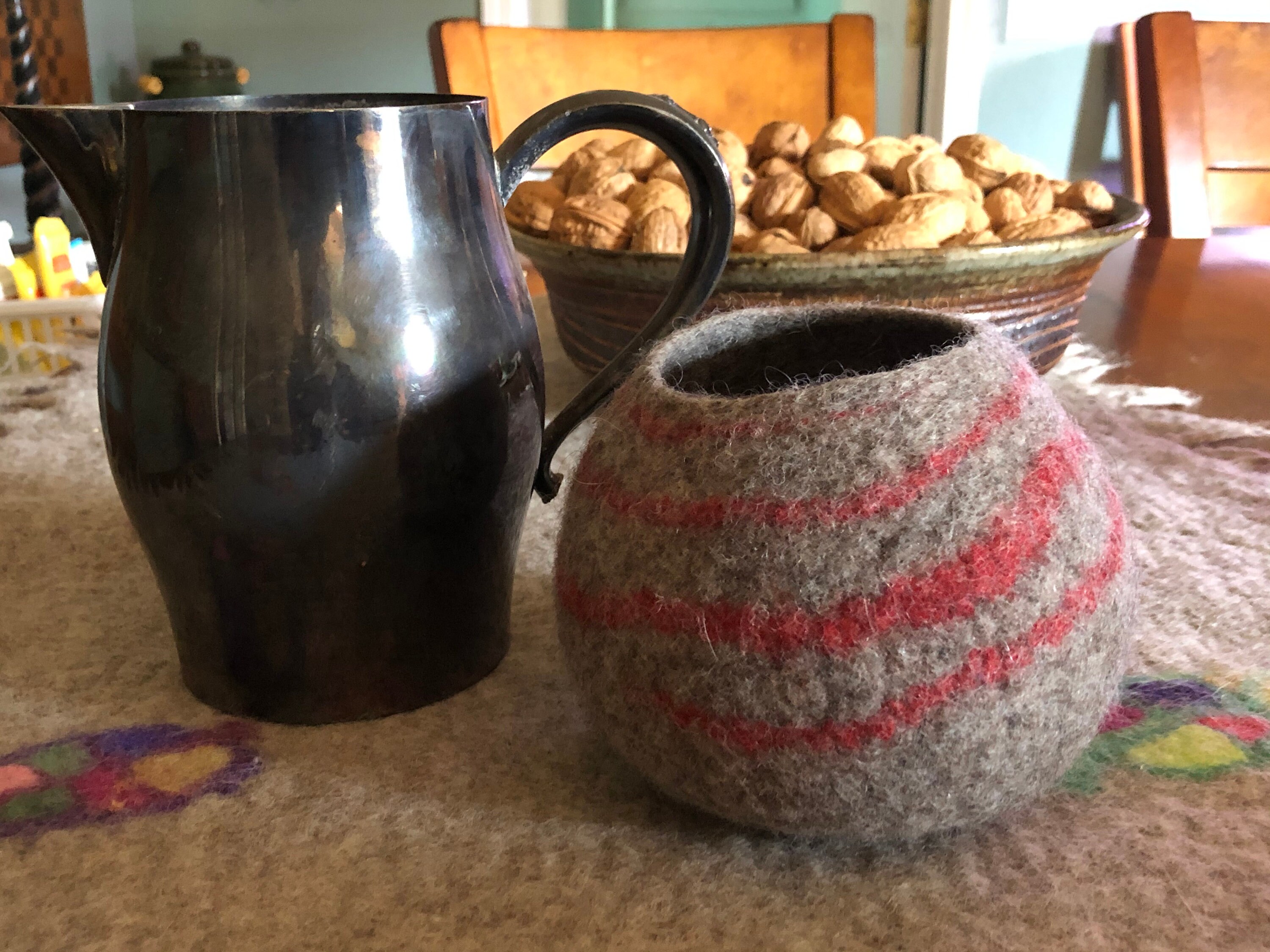 Wool Vessel Felted Vase Wet Felted Vessel Felted Art Table Etsy