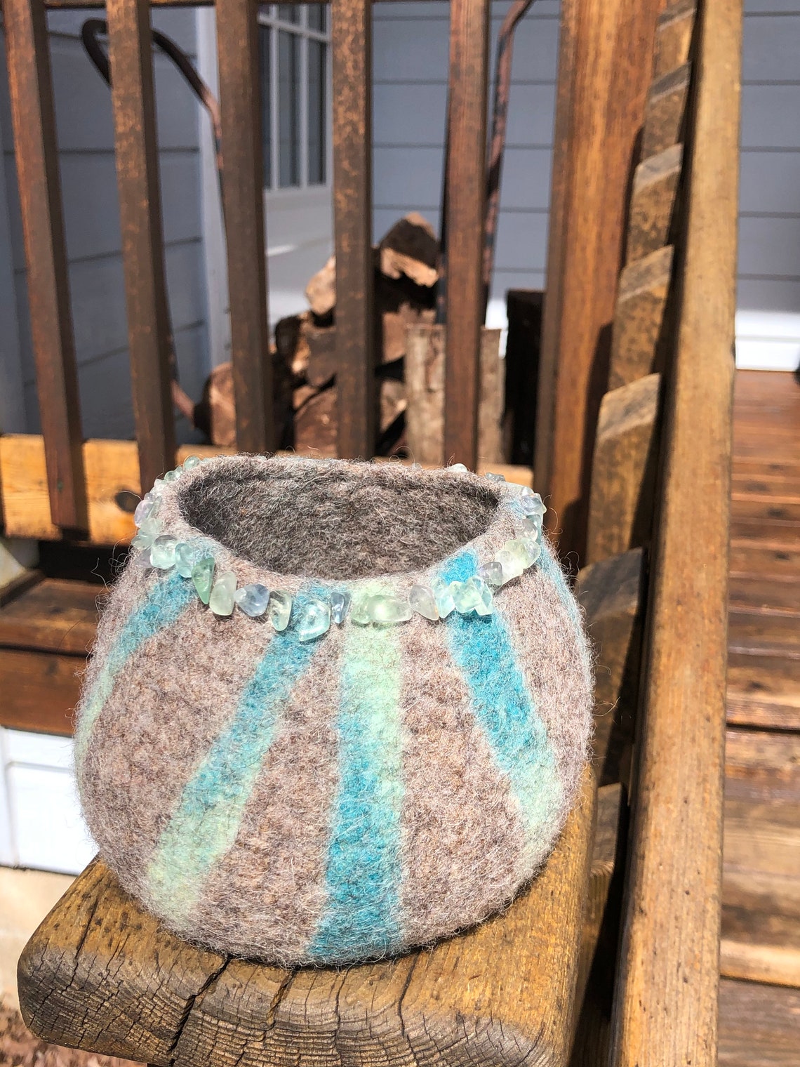 Wool Vessel Wool Container Felted Vase Wet Felted Vessel Etsy