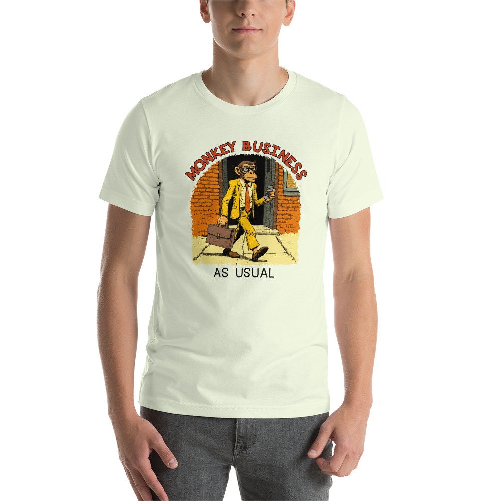 Monkey Business as Usual Retro Funny Shirt - Etsy