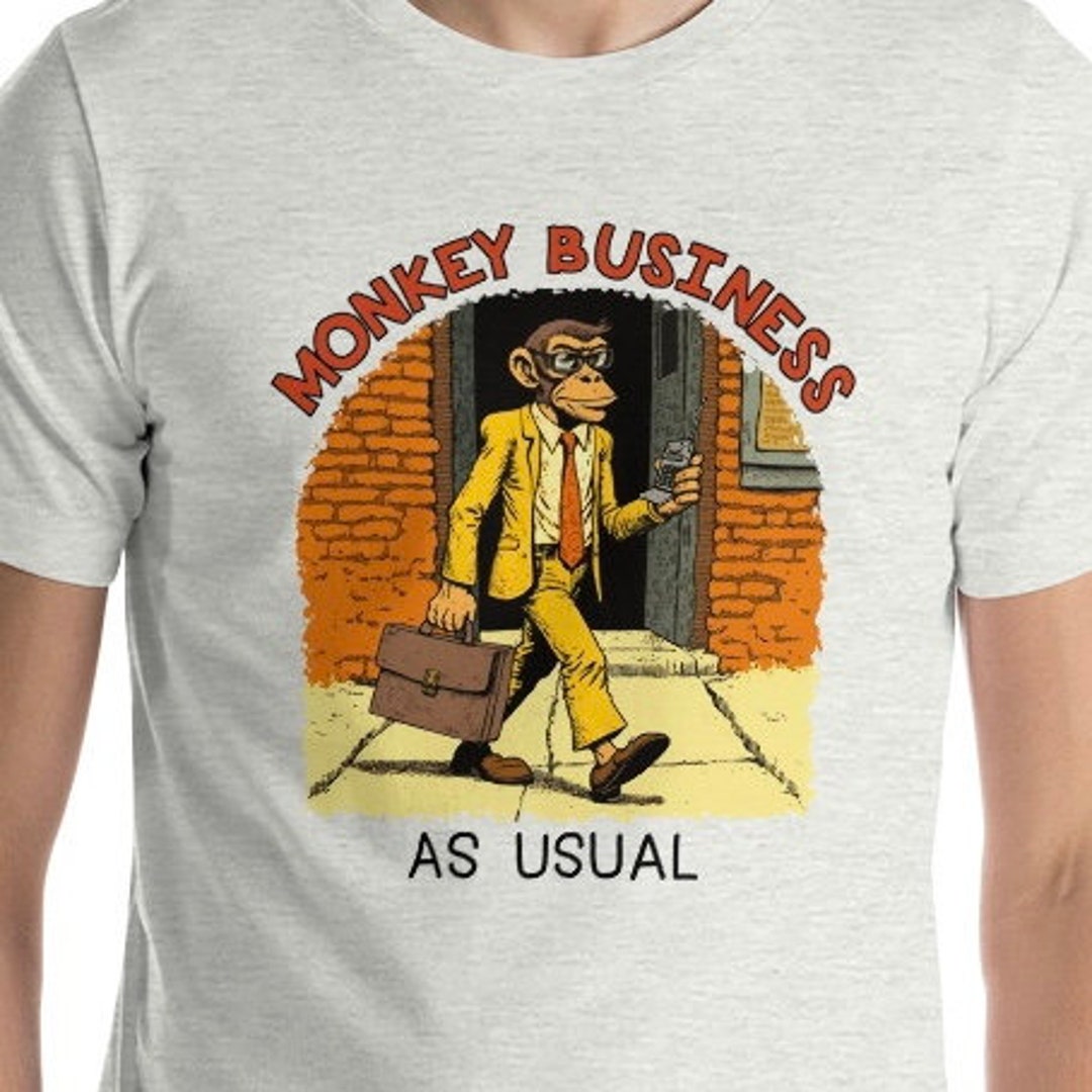 Monkey Business as Usual Retro Funny Shirt - Etsy