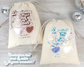 Custom Last Splash Bachelorette Bag | Tote Bag | Hangover Kit | Survival | Recovery Kit | Party Favor Gift | Party Decor | Beach | Mermaid