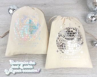 Custom Last Disco Bachelorette Bag | Tote Bag | Hangover Kit | Survival Kit | Recovery Kit | Party Favor Gift | Party Decor | Disco Cowgirl