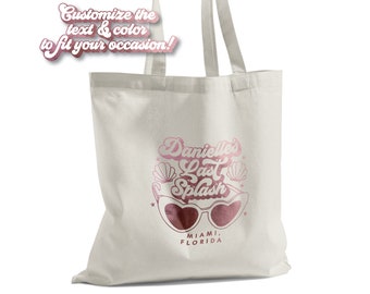 Custom Last Splash Bachelorette Bag | Tote Bag | Hangover Kit | Survival | Recovery Kit | Party Favor Gift | Party Decor | Beach | Mermaid