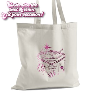 Custom Las Vegas Birthday Bag | Tote Bag | Hangover Kit | Survival Kit | Recovery | Party Favor Gift | Party Decor | Casino | Gambling