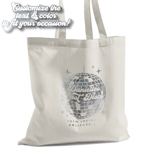 Custom Last Disco Bachelorette Bag | Tote Bag | Hangover Kit | Survival Kit | Recovery Kit | Party Favor Gift | Party Decor | Disco Cowgirl