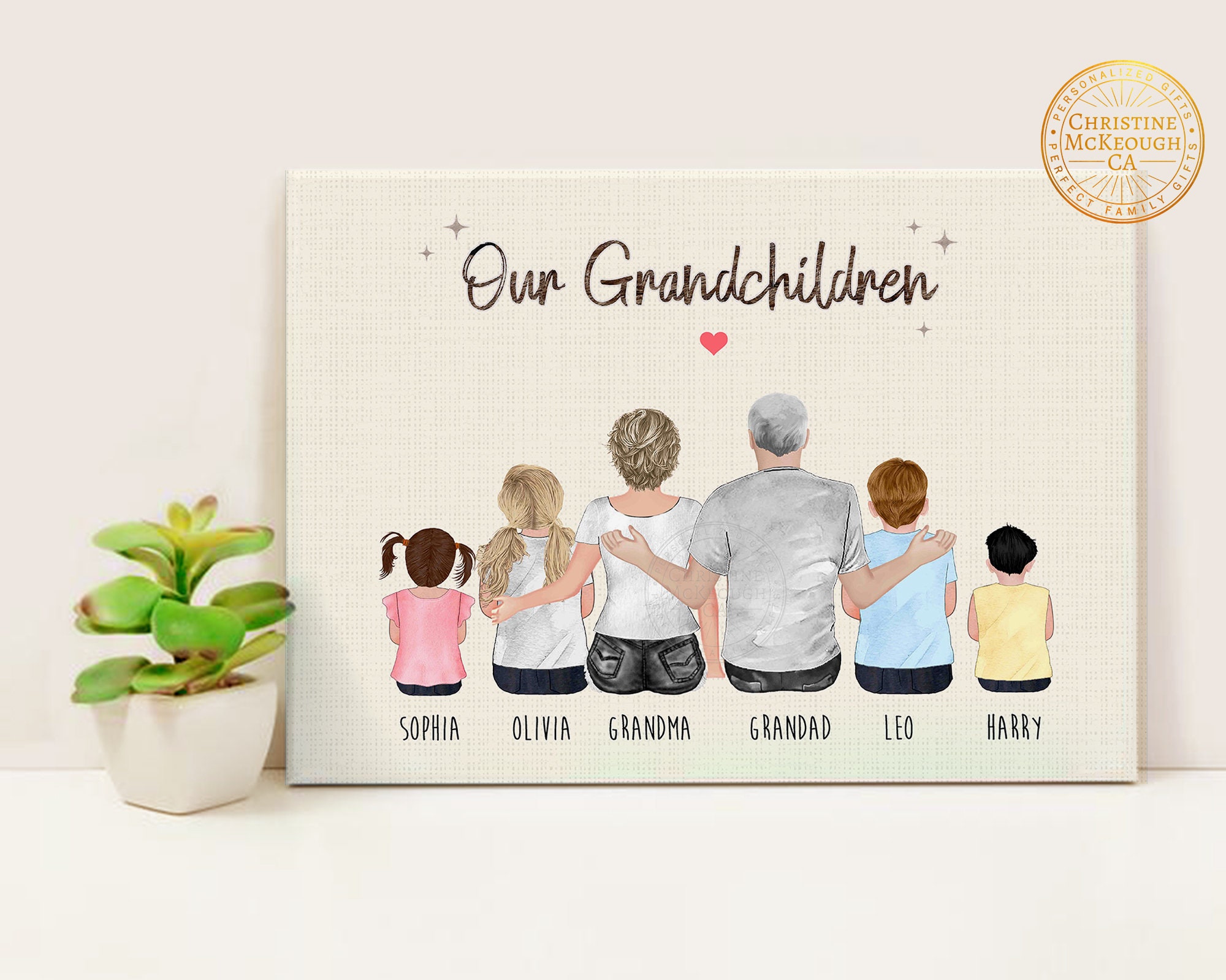 Personalized Our Grandchildren Art Print Grandparents Etsy