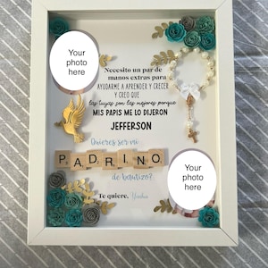 La propuesta del padrino Shadow Box / Cuadro para Padrinos