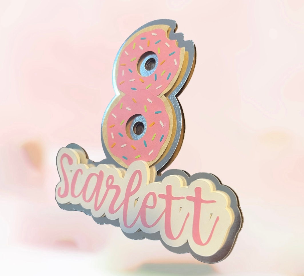 Donut Theme Cake Topper Personalized Etsy Donut Theme Cake Topper Personalized Etsy