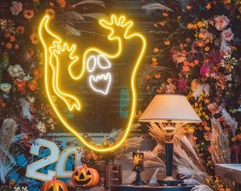 Halloween Ghost LED Neon Sign, Custom Party Decor