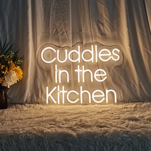 Cuddles in the Kitchen Led neon sign neon light Home decor Custom made neon light for bedroom decor livingroom wall art decor neon light