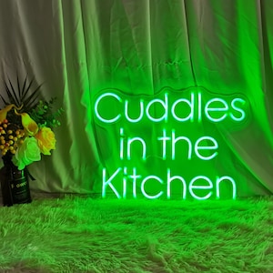 Cuddles in the Kitchen Led neon sign neon light Home decor Custom made neon light for bedroom decor livingroom wall art decor neon light