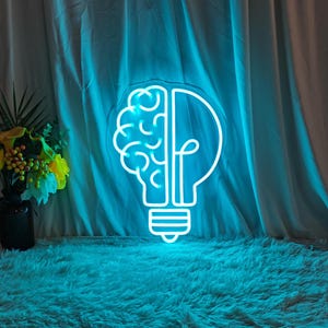 Good Idea Bulb decoration neon sign Lamp-Brain neon light Silicone neon led sign for living room bedroom bookroom decoration