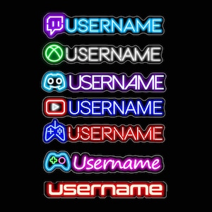 Benutzerdefinierte Gamer Tag Leuchtreklame Gaming Wanddekor Benutzerdefinierte LED Neonlicht Twitch Zeichen Spielzimmer Dekor Tracking Wandkunst Geschenk für Gamer Streamer