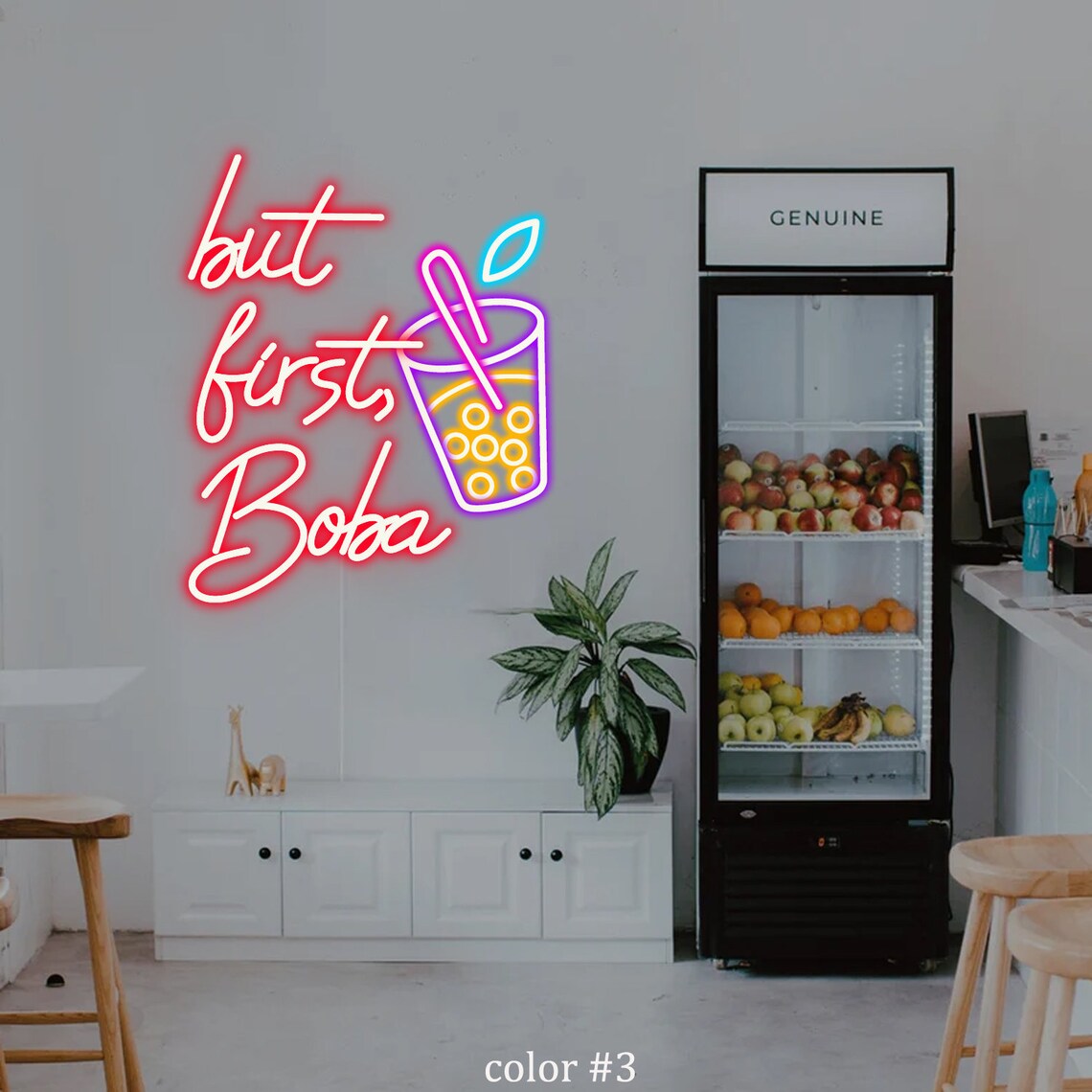 Neon Sign Boba Tea, Neon Sign Bubble Tea, Neon Signs, Neon Light, Neon ...