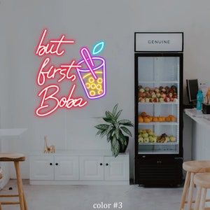 Neon Sign Boba Tea, Neon Sign Bubble Tea, Neon Signs, Neon Light, Neon ...