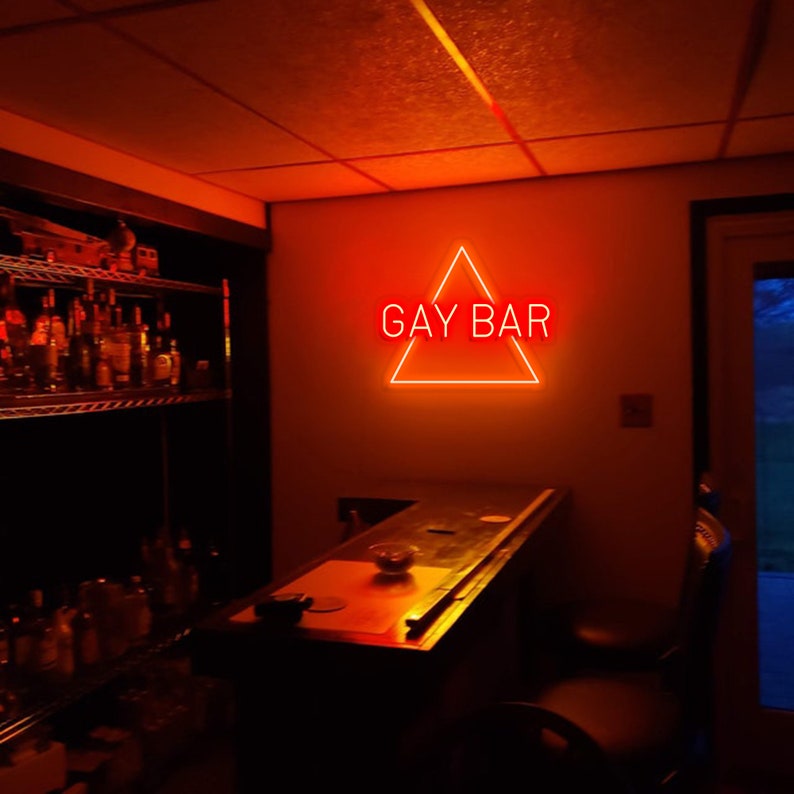 Gay Bar Led neon sign Bar decoration neon sign Man cave neon sign Home decor Gay bar el neon light Custom made neon light image 4