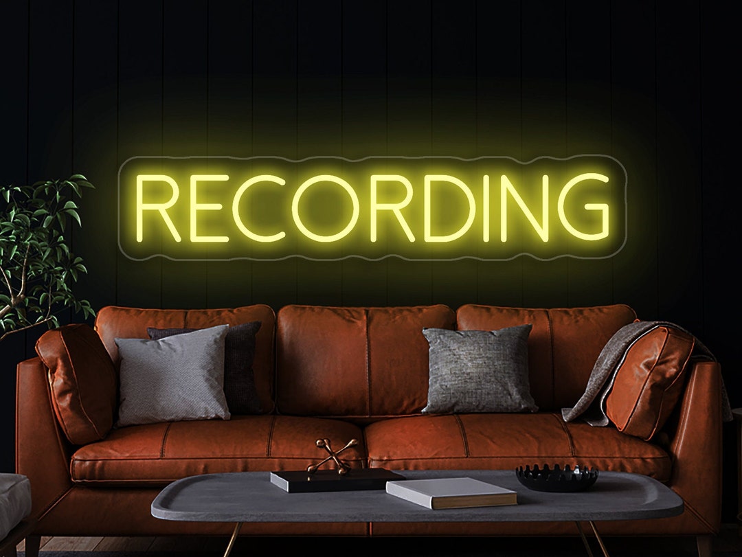 Recording LED Neon Sign, Recording Led Sign, Recording Light Sign