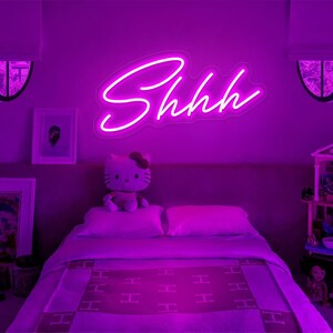 Shhh LED neon sign,Shhh led sign,Shhh neon light,Shhh wall decor,Neon sign bedroom,Led neon sign,Neon sign wall decor