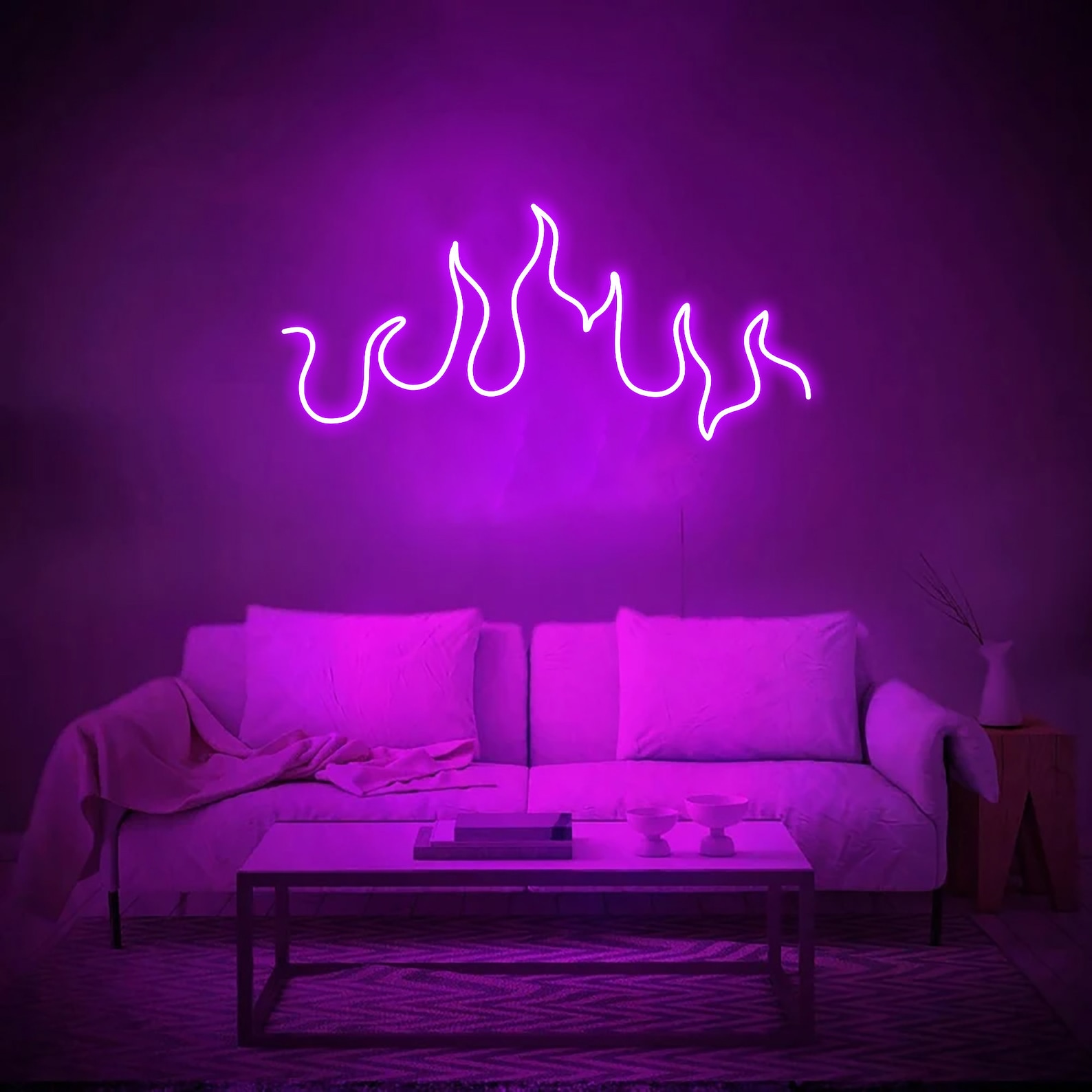 Fire Led Neon Sign Aesthetic Neon Light Home Decor Custom Made Etsy