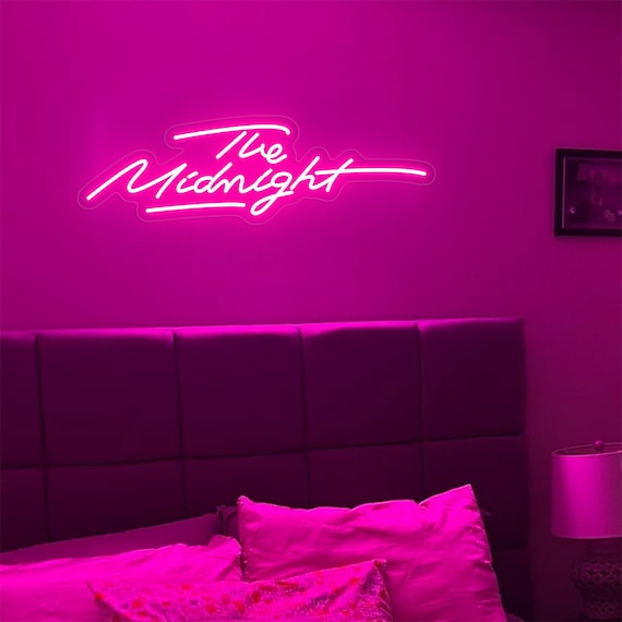 The Midnight Led Neon Sign Led Lights for Bedroom Pink Light - Etsy