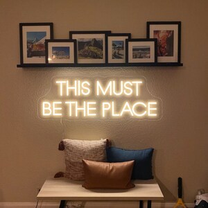 This must be the place LED neon sign Neon wall art Custom neon sign Personalize neon light Bedroom neon sign Birthday gifts