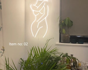 Female Body Curves Neon sign, Sexy Woman torso Neon Sign Wall Art Beauty Shop Salon Body Shape SPA Signage