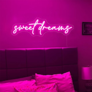 Sweet Dreams Neon Sign, Living Room neon light, Wall Art Decor, Neon Wall Sign, Bedroom Led Light, Neon Lights for home Custom Sign