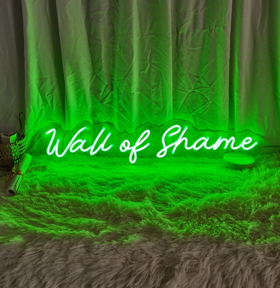 Neon green deals wall