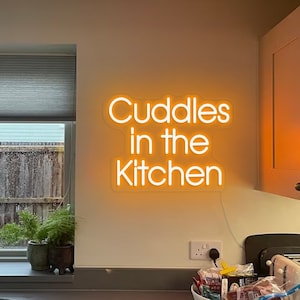 Cuddles in the Kitchen Led neon sign neon light Home decor Custom made neon light for bedroom decor livingroom wall art decor neon light